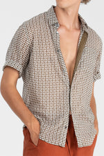 Keenon - Rolled short sleeves slim fit shirt