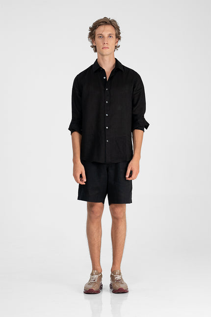 Calli - Classic linen long sleeve shirt
