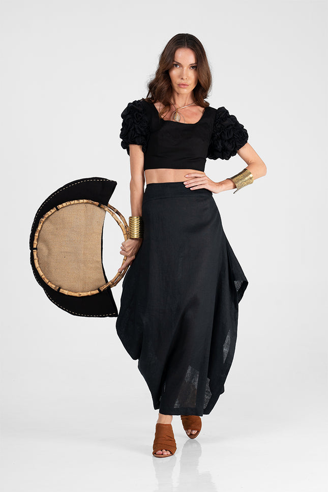 Tilt - Tilted Long Skirt with Side Slit