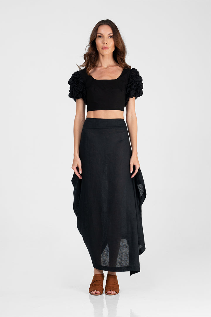 Tilt - Tilted long skirt with side slit