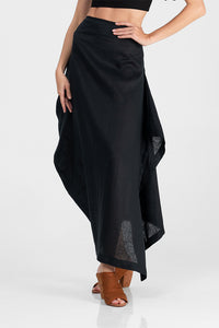 Tilt - Tilted long skirt with side slit