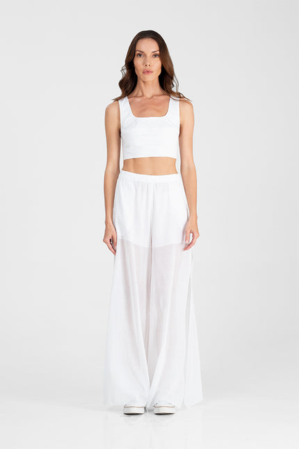 Jille - High slitted cotton pants