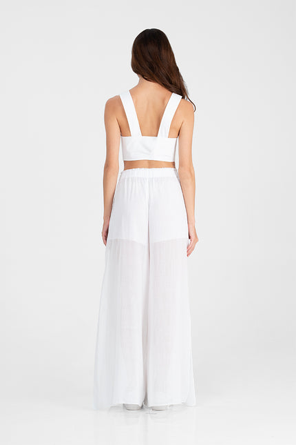Jille - High slitted cotton pants