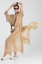 Kori - Contrast bordered A-line shape kaftan