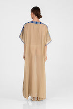 Kori - Contrast bordered A-line shape kaftan