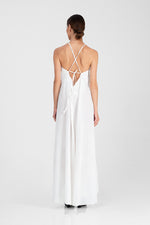 Kaiko - Embroidered halter neck flowy dress