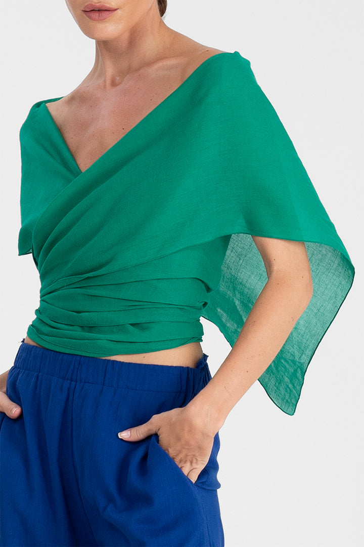 Triangle - Triangle transformable wrap top