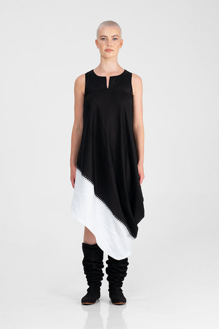 Apia - Tilted Asymmetric Sleeveless Dress