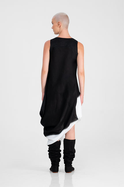Apia - Tilted Asymmetric Sleeveless Dress