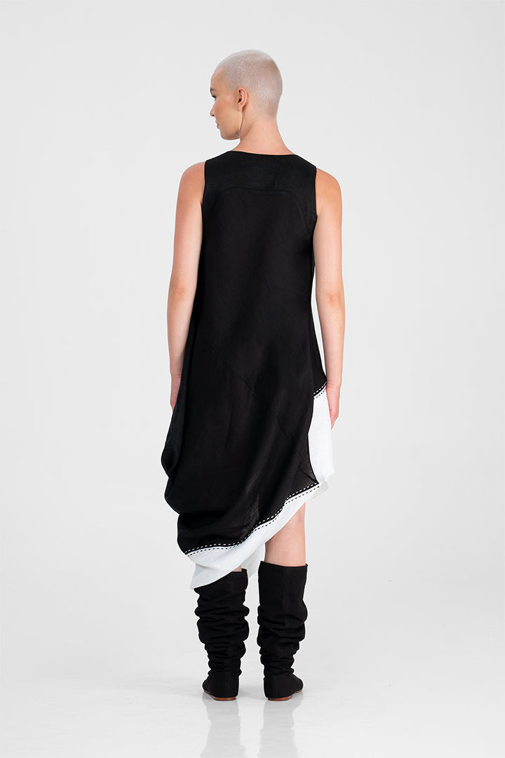 Apia - Tilted asymmetric sleeveless dress