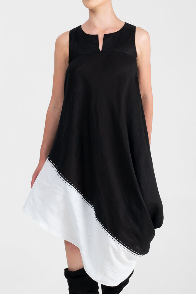 Apia - Tilted Asymmetric Sleeveless Dress