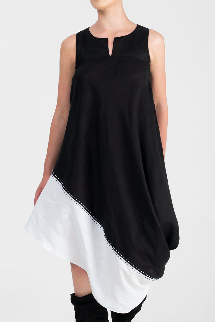 Apia - Tilted asymmetric sleeveless dress