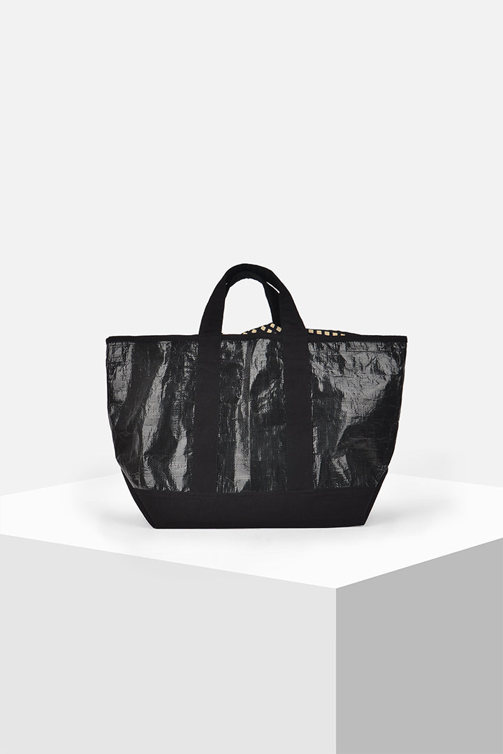 Gerda - Terpal Tote Bag with Block Printed Patch