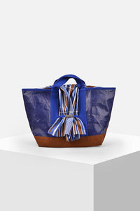 Gerda - Terpal Tote Bag with Block Printed Patch