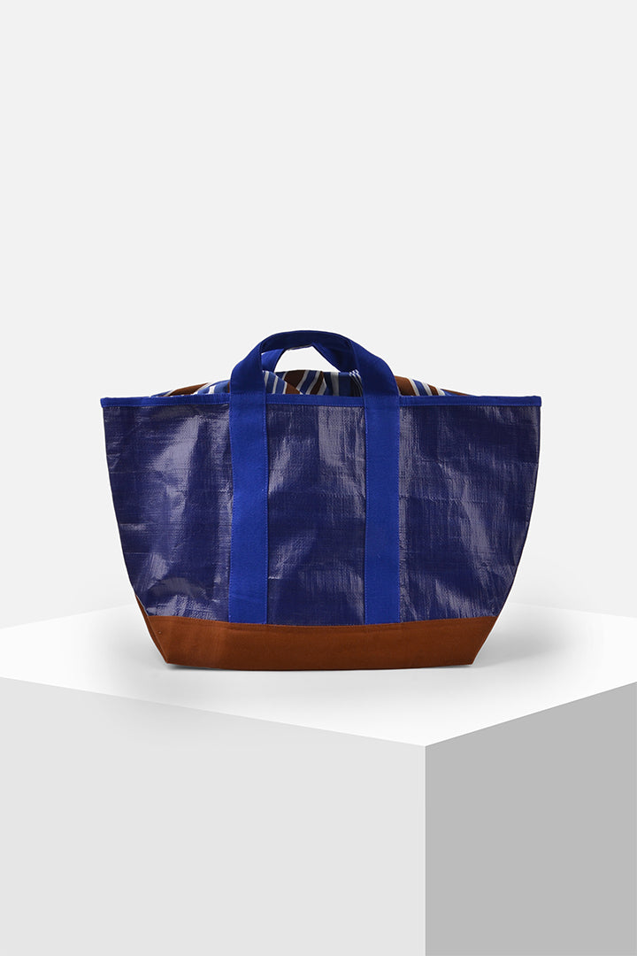 Gerda - Terpal Tote Bag with Block Printed Patch