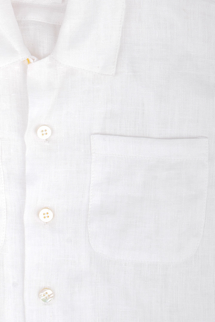 Meet Me for Lunch - Linen short sleeved shirt