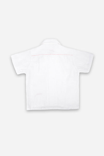 Meet Me for Lunch - Linen short sleeved shirt
