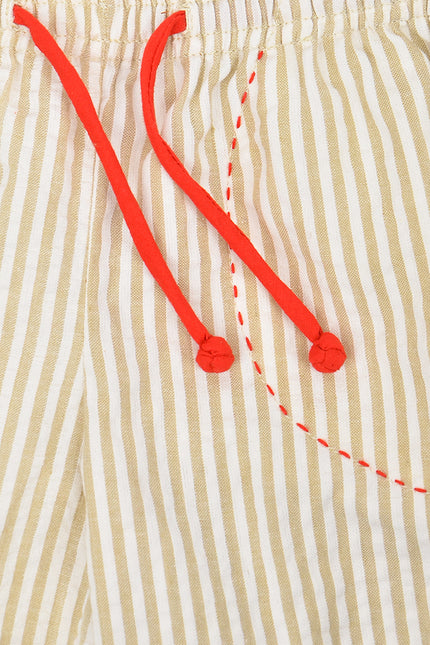 Come Play with Me - Textured Cotton Stripe Pants