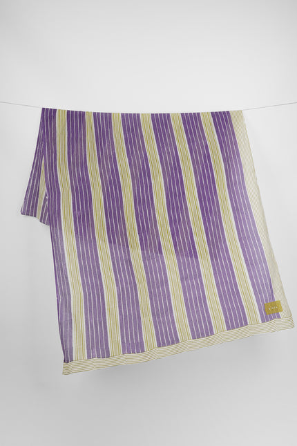 Fareena - Dual Color Big and Small Stripes Sarong