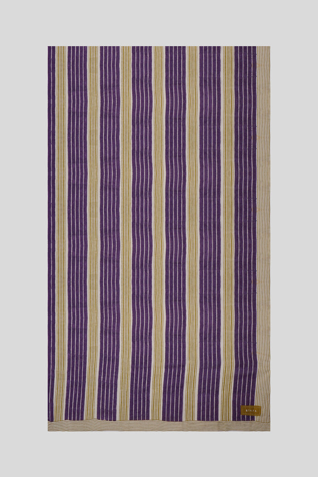 Fareena - Dual Color Big and Small Stripes Sarong