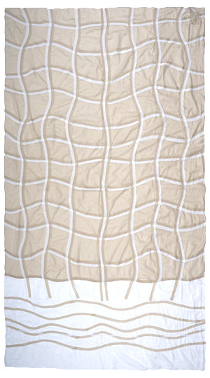 Hareleah - Hand cut appliqué check sarong