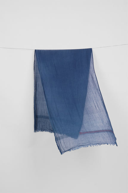 Divit - Indigo Silk Cotton Dupatta Scarf