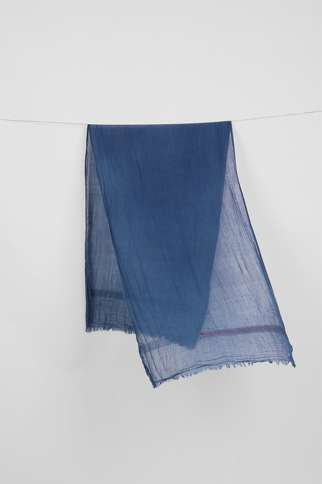 Divit - Indigo Silk Cotton Dupatta Scarf