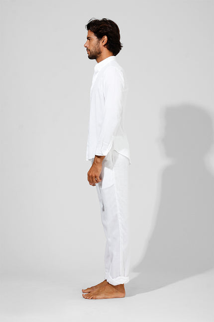 Calli - Classic linen long sleeve shirt