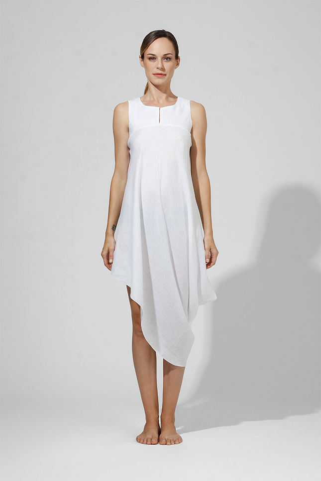 Apia - Tilted Asymmetric Sleeveless Dress