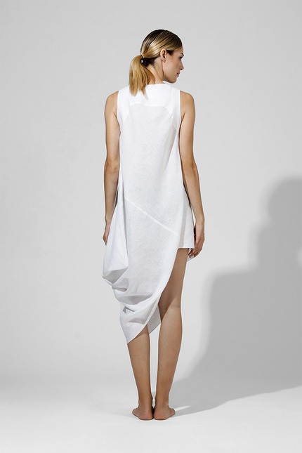 Apia - Tilted Asymmetric Sleeveless Dress