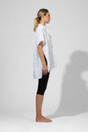 Hannah - Signature oversized polo shirt with deep v-opening
