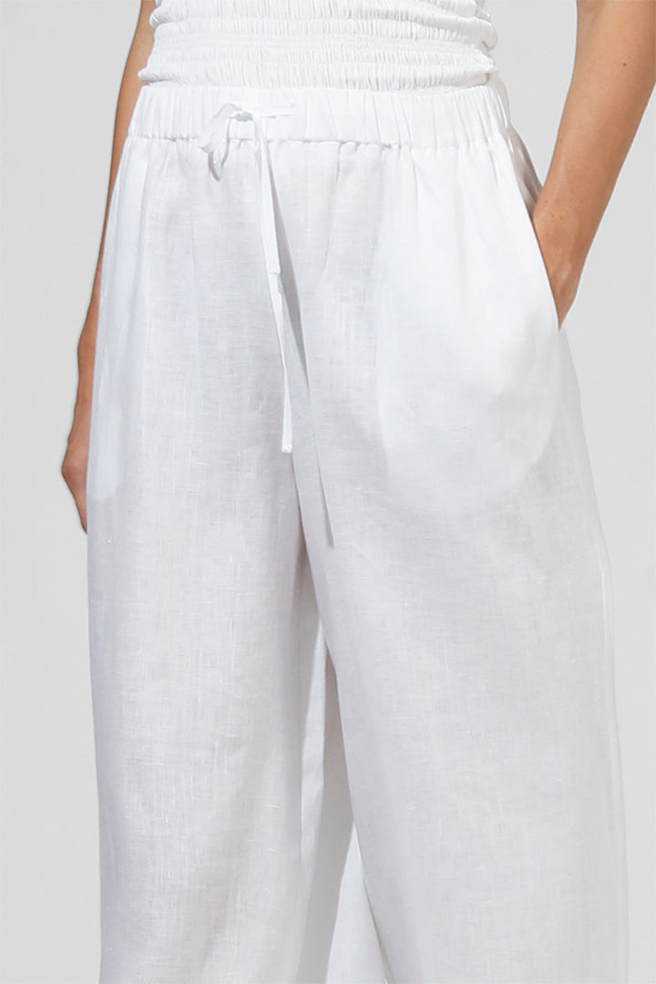 Neva - Wide leg drawstring pants with pockets