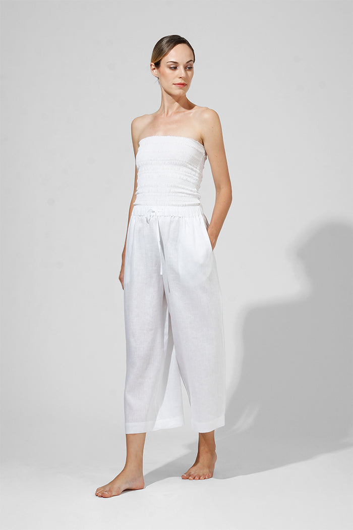 Neva - Wide leg drawstring pants with pockets